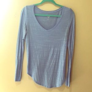 SO blue long sleeve V neck.